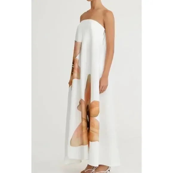 Significant Other Parisa Placed Floral Strapless 100%Linen Maxi Dress Size 6 NEW - Picture 2 of 15